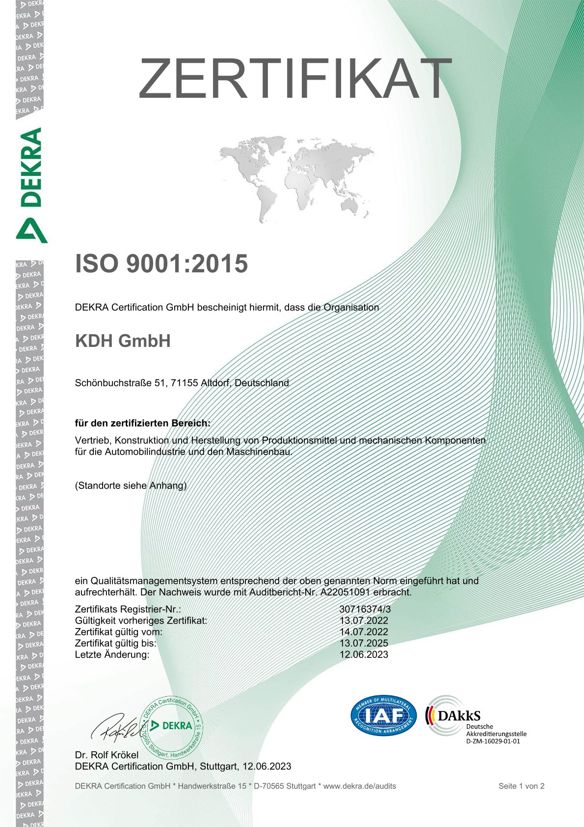 Zertifiziert nach ISO 9001:2015